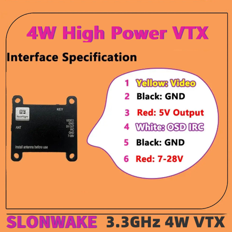 SLONWAKE FPV 3.3G 16CH 4000mW  - Fpv Drone Frame recension och pris