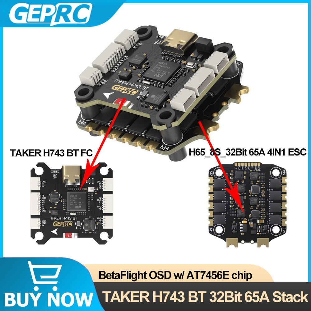 GEPRC TAKER H743 BT 32Bit 65A  - Fpv Drone Flight Controller recension och pris